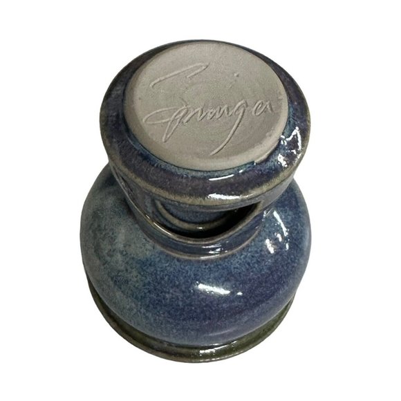Springer Studio Art Pottery Candle Holder Drip Glaze Tealight Oil Burner Signed - Picture 8 of 8